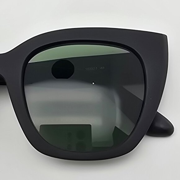 Toms Sydney Traveler Collection Black Frame Green Lens Cat Eye Sunglasses w Case - Picture 14 of 16